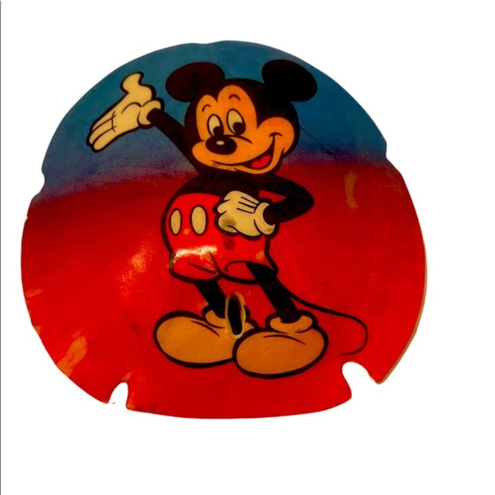 Mickey Mouse painted on a Sand Dollar. Unique collectible.